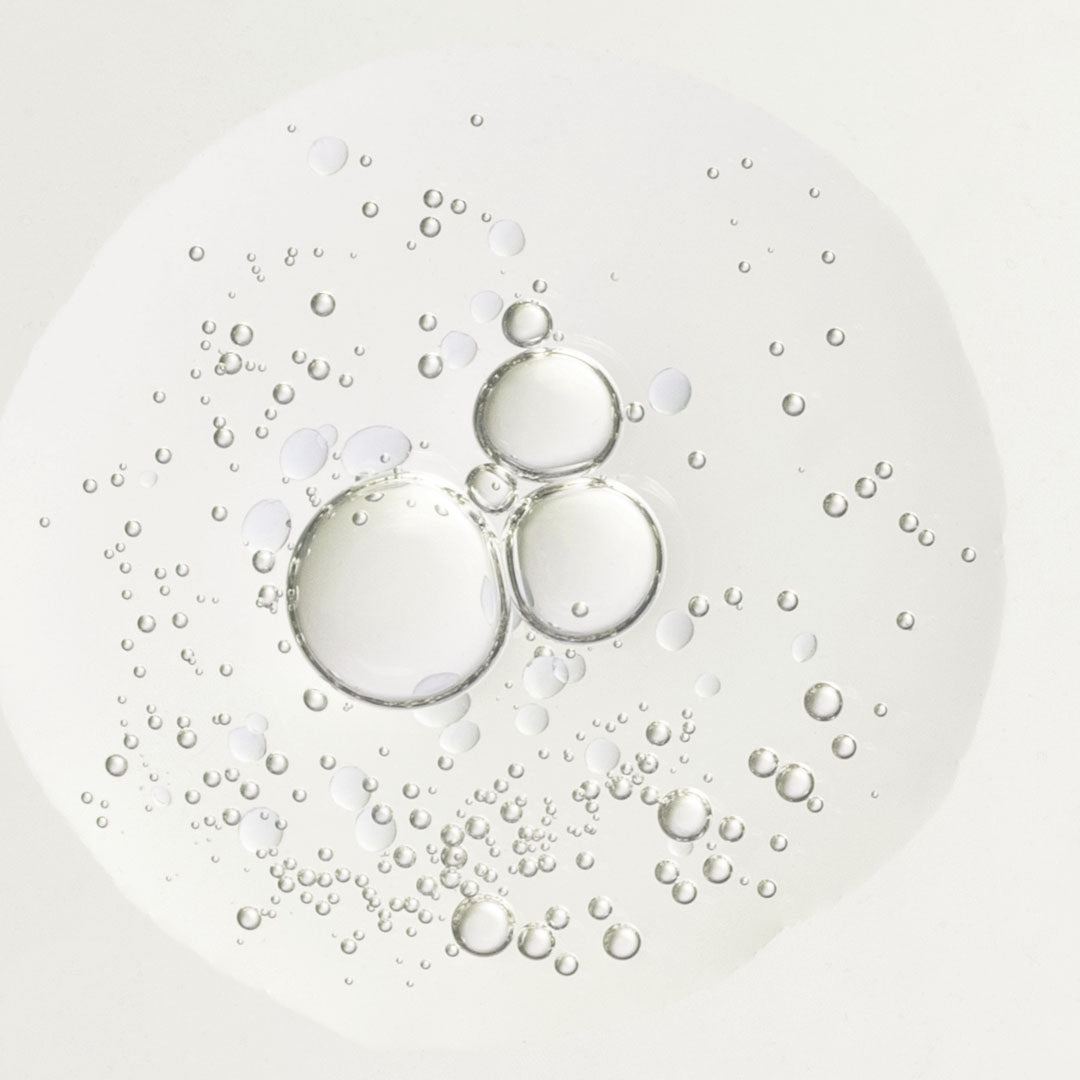 Bubbles of skincare product